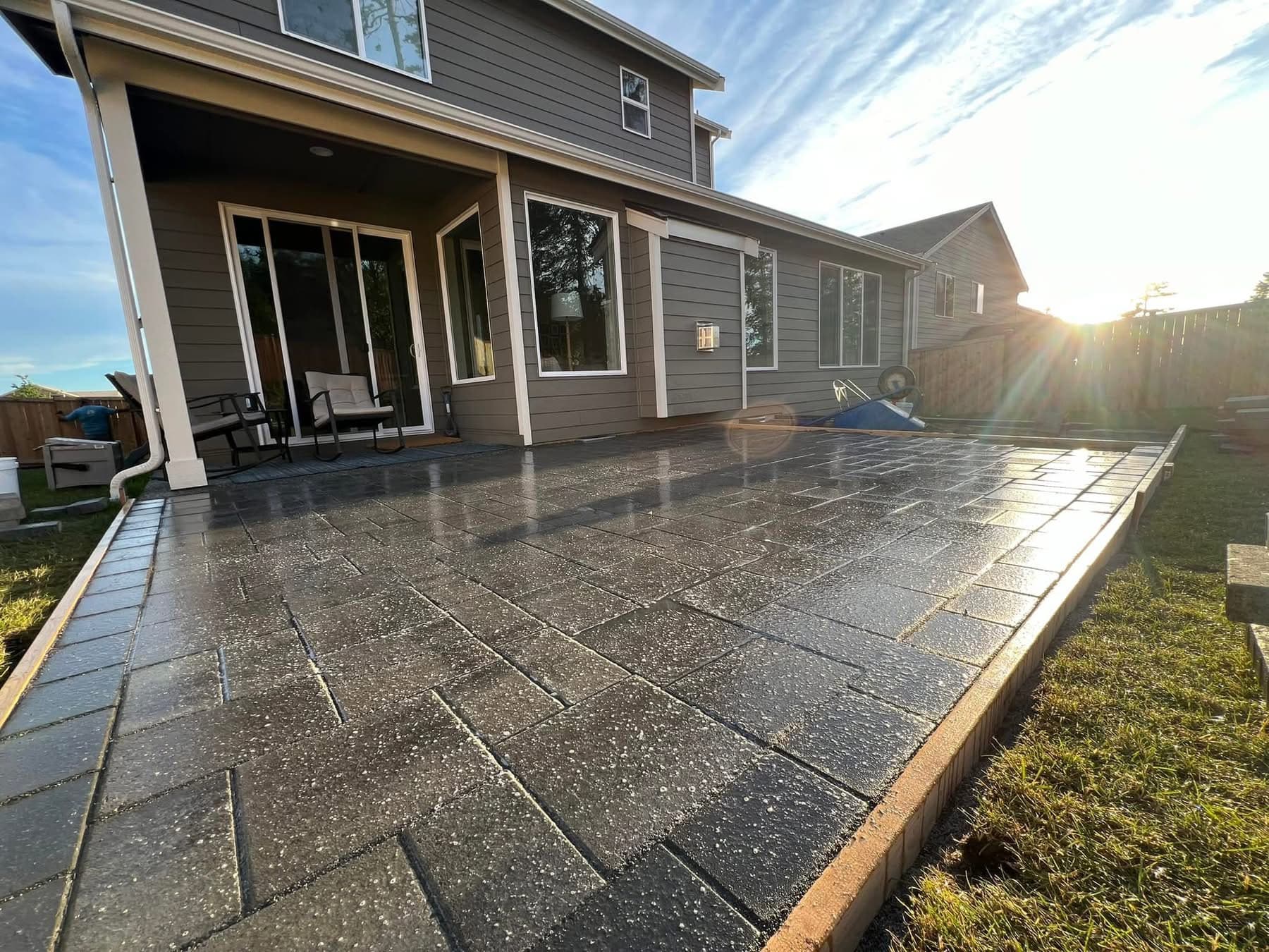 Backyard Paver Patio — Oak Harbor