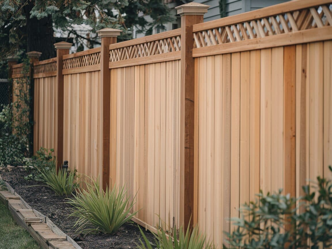 After: Rusted Chainlink to Cedar Board