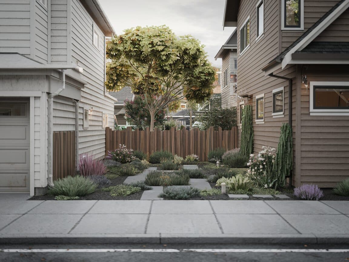Before: Open Yard to Defined Property