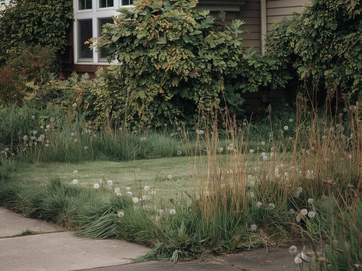 Before: Overgrown Mess to Manicured Lawn