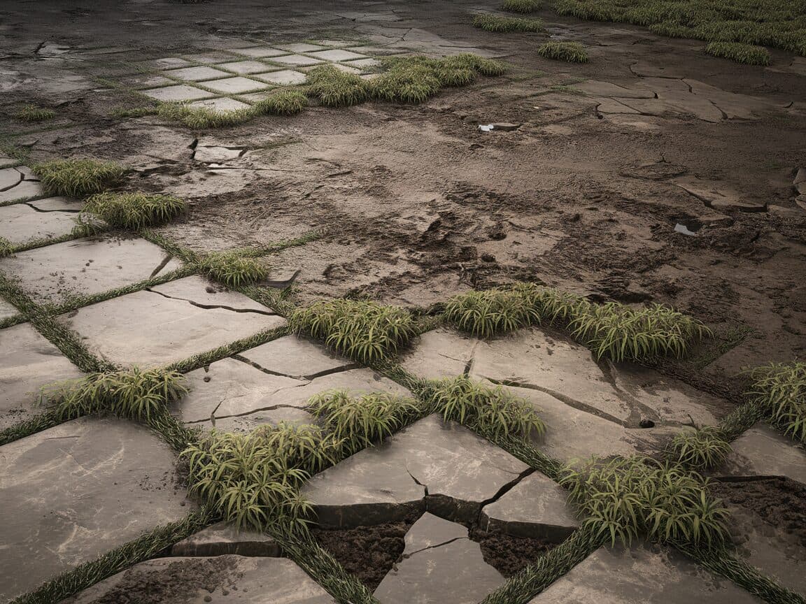 Before: Muddy Dirt to Flagstone Patio