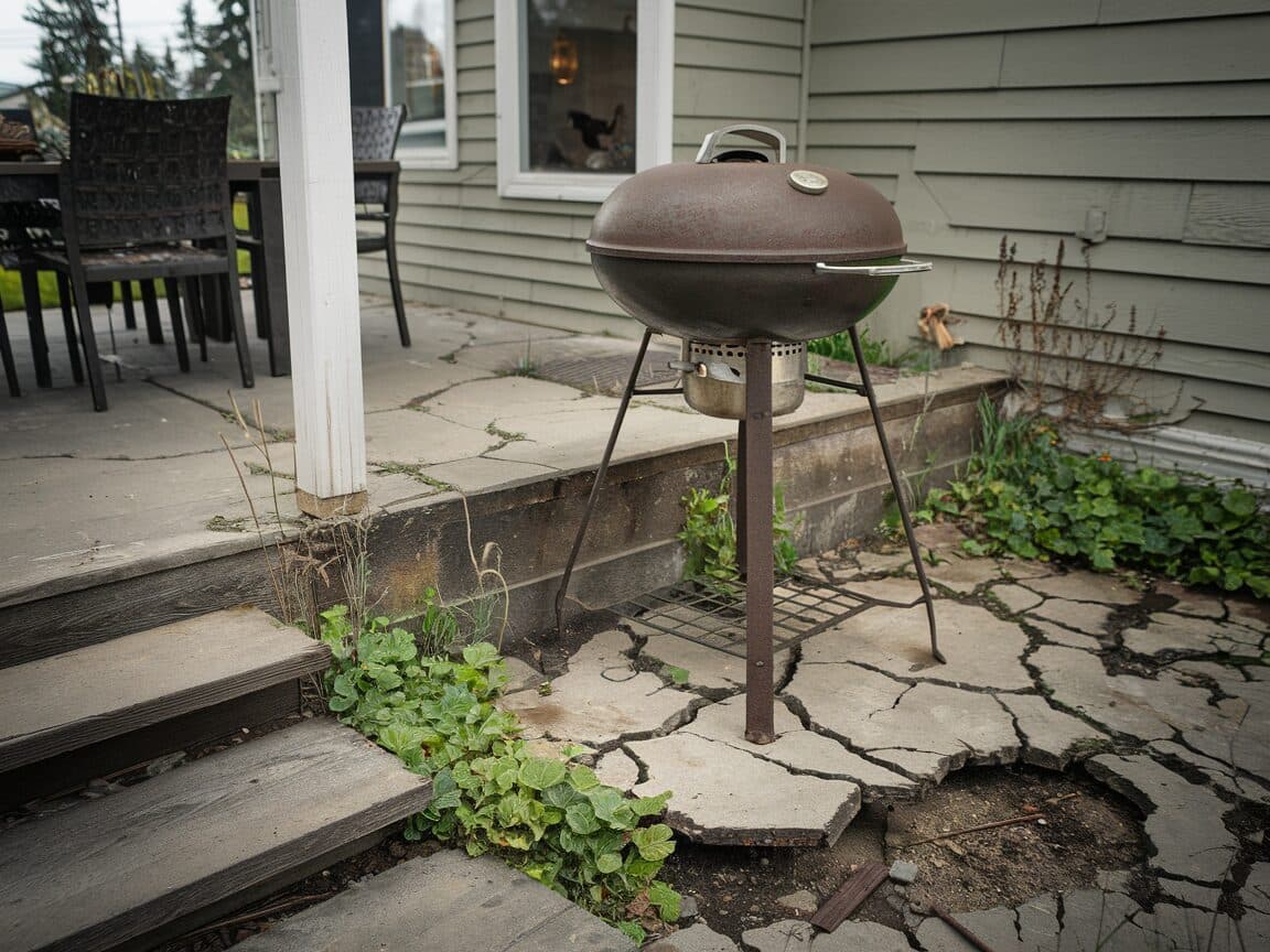 Before: No Kitchen to Built-In BBQ