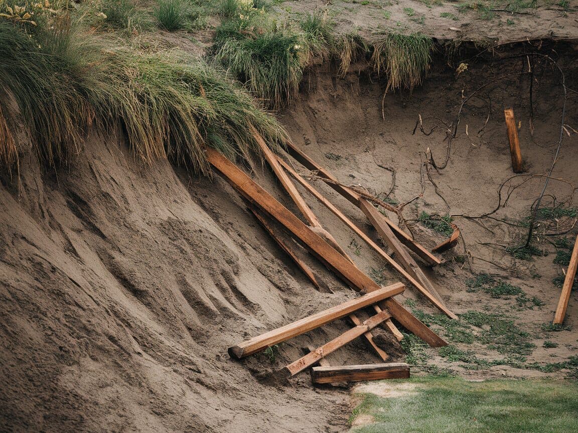 Before: Collapsing Slope to Stone Terraces