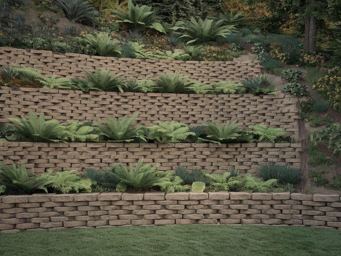 After: Eroded Hillside to Terraced Garden