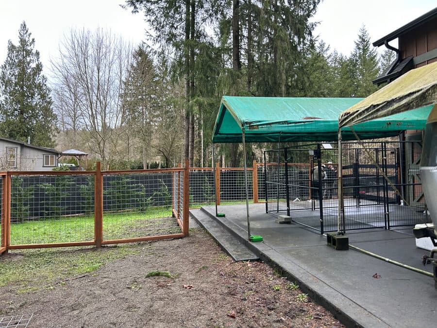 Fence post and panel installation, Whidbey Island