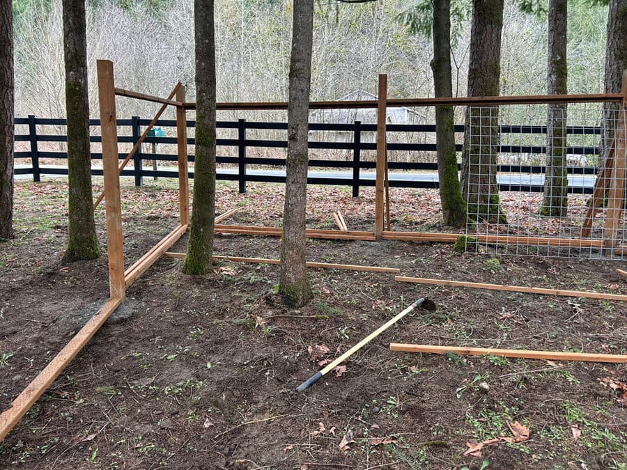 Residential fence project, Langley WA