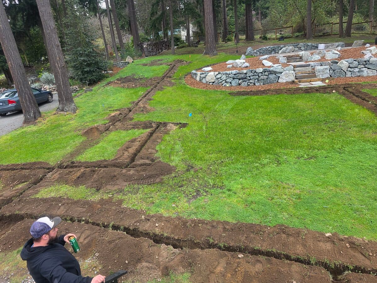 Irrigation system installation, South Whidbey Island
