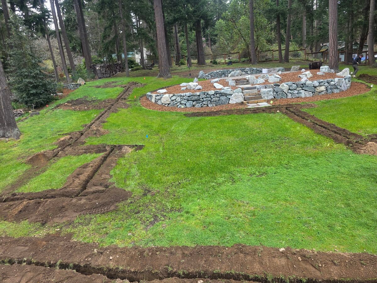 Sprinkler head placement in residential lawn