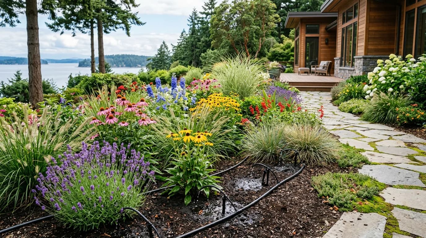 Irrigation system for Pacific Northwest landscape