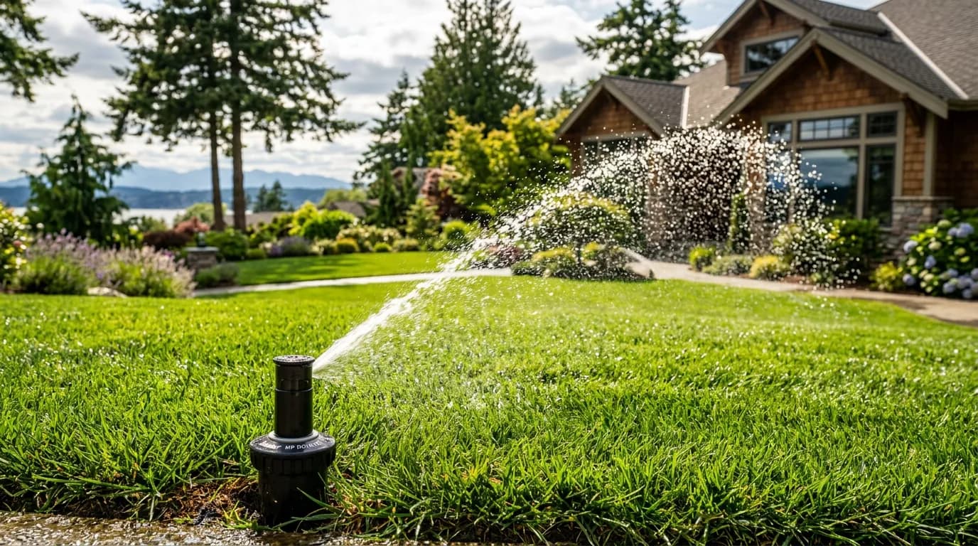Rotor head irrigation