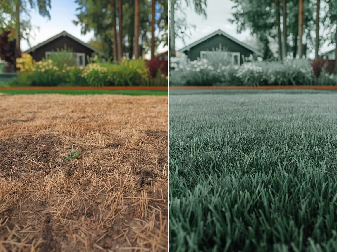 Irrigation zone before and after comparison