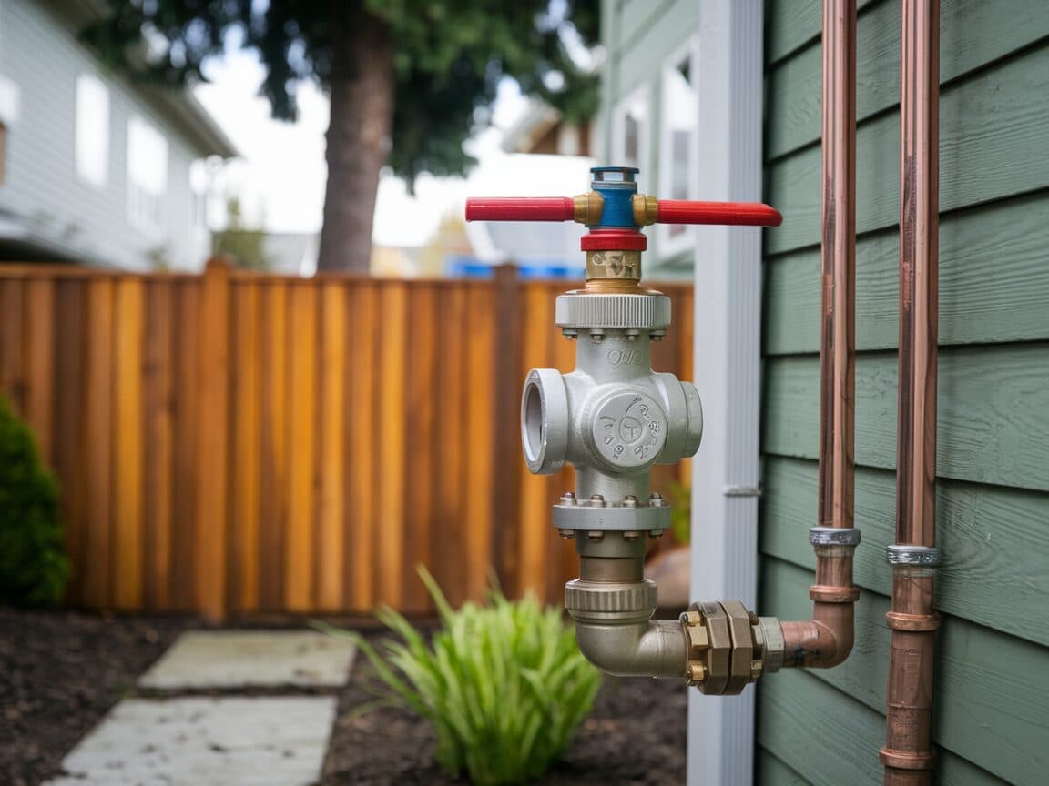 Backflow preventer and irrigation shutoff valve