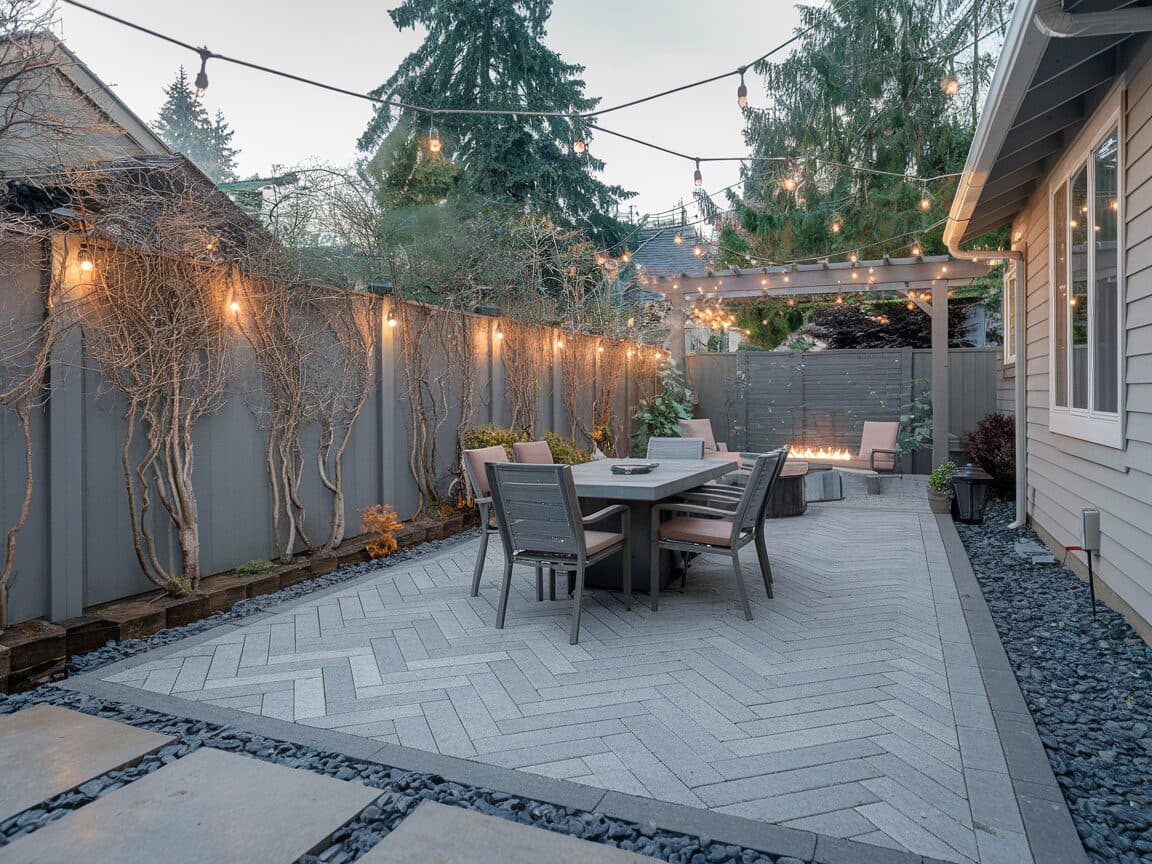 After: Weed Gravel to Paver Patio